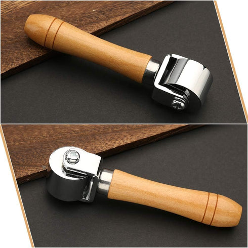 QMNNMA Seam Roller for Leather, Quilting, Platen Tools, Leather Press Edge Roller Leather Edge Creaser and Smoother, Leather Glue Laminating Rolle...