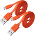 VOTY 2 Pack Replacement Micro USB Charger Flat Cable Cord,Fast Charging Power Supply Cable Line for JBL Speaker Logitech UE Boom GO Xtreme Charge ...