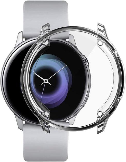 3 Pack Case Compatible with Samsung Galaxy Watch Active Screen Protector 40mm, NAHAI TPU Slim Plated Scractch-Resist All Around Bumper Shell, Blac...