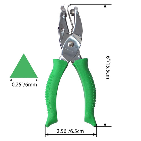 1/4 Inch Triangle Hole Punch for Handmade DIY Craft Paper, Perfect for Home, Office, Back to School Supplies...