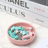 Pink Paper Clips Holder Ceramic Paperclips Dispenser Round Binder Clips Holder Small Push Pin Storage Plate Elegant Desktop Organizer for School H...