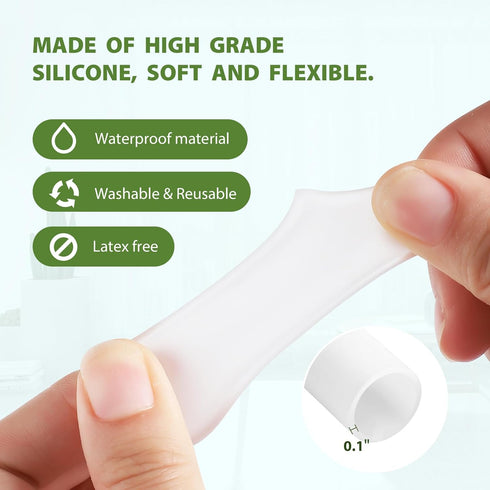Silicone Toe Protectors - 12 Pack Gel Toe Sleeves Toe Protectors - Toe Caps with Aloe Vera Essential Oils - Toe Cushions for Pain Relief, Toe Prot...