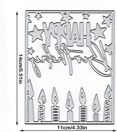 Happy Birthday Metal Cutting Die for Scrapbooking - Durable, Cut Stencils for DIY Scrapbook Photo Album Decorative Paper Card, Card Making Supplie...
