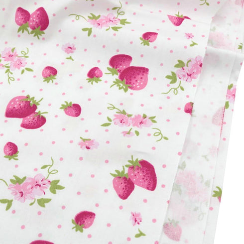 Hanjunzhao Strawberry Fabric by The Yard, Strawberries on White Background, Cotton Fabric for Clothing Sewing and Arts Crafts, 39 by 63-inch (1.09...