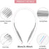 6 Pieces Stainless Steel Circular Knitting Needles Set 80 CM Double Pointed Metal Knitting Needles Set for Making Sweater Shawl Scarf (Diameter 3m...