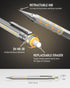 Nicpro Blocky Gear 0.9 mm Mechanical Pencils Set in Case, 3 Pack Metal Pencil 8 Tube with Lead Refills 0.9mm (HB 2B), 3 Erasers for Professional &...