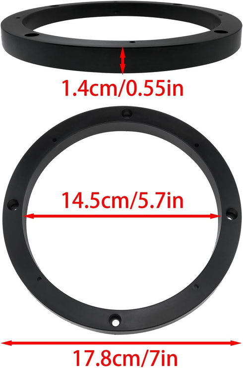 6.5 Inch Car Universal Fit ABS Speaker Spacers Car Stereo Speaker Spacer Adaptors for Cars, Boats, Trucks, RV, etc. -1 Pair...