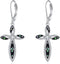 Cross Earrings 925 Sterling Silver Cross Dangle Drop Earring Gifts for Women...