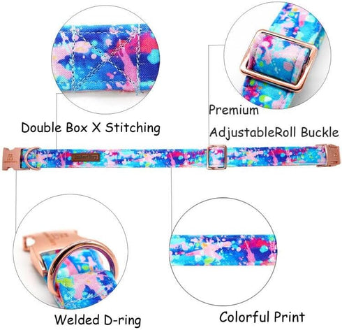 Lionheart glory Dog Collar Colorful Dog Collar Premium Collar Dogs Cute Pet Collar Gift for Small Medium Large Dog...
