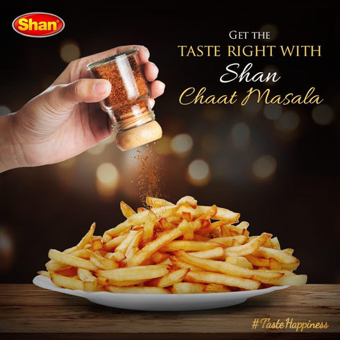 Shan - Chaat Masala Seasoning Mix (100g) - Spice Packets for Tangy and Spicy Garnish...