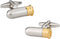 Gold Silver Bullet Military NRA Cufflinks with Presentation Box...