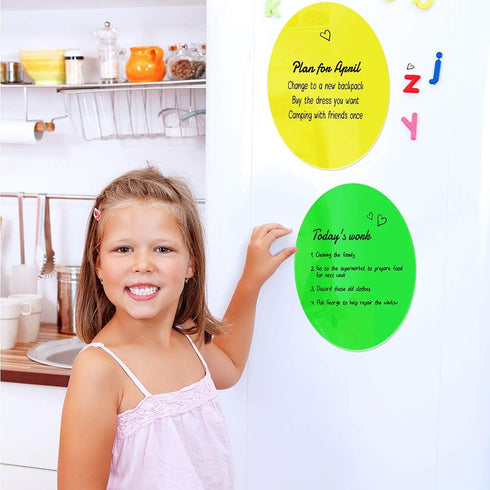 OJYUDD Dry Erase Dots Circles,11 Inch Removable Vinyl Dot Wall Decal,Colorful Circles Whiteboard Marker for Drills and Training School Teaching Pr...
