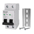 Miniature Circuit Breaker 120V/240V ac circuit breaker 2Pole 32Amp smart circuit breaker DIN Rail Mount for Marine power systems,solar photovoltai...