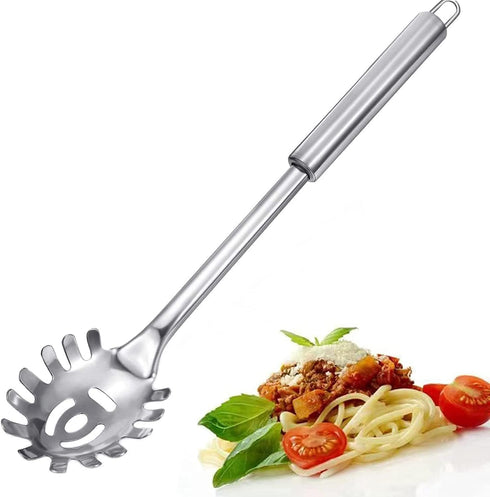 Pasta Fork, Pasta Spoon, Spaghetti Sever, Durable Stainless Steel Pasta Server, Spaghetti Spoon Server, Heat Resistant, 12 inch...