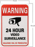Tupalizy 24 Hours Video Camera Surveillance Sign Stickers Decals Self-Adhesive Home Business Alarm System Security Label Stickers for Window Wall ...