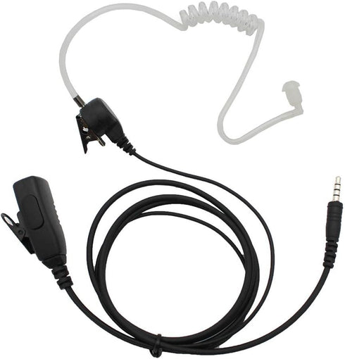 Wired Cell Phone Earpiece Acoustic Hollow Air Tube 3.5mm Anti-Radiation Earbuds Headphones with Microphone is Compatible with iPhone 6 Plus 5S Sam...
