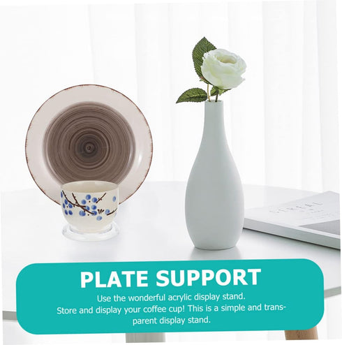 Alipis 2pcs Plate Display Stand China Dish Shape Acrylic...