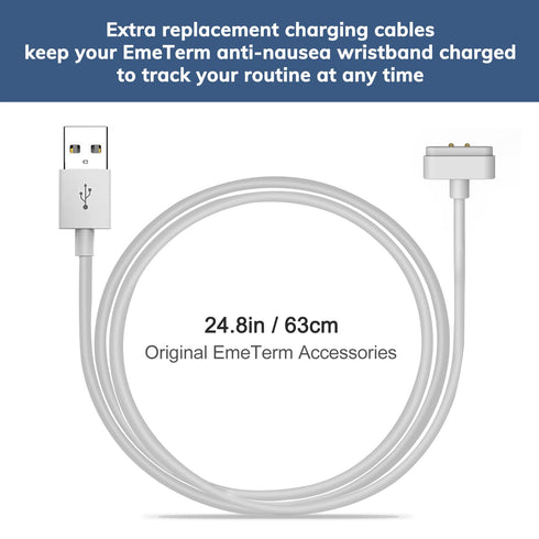 EmeTerm Original USB Magnetic Charging Cable Fashion, Explore, and Smart Series Anti-Nausea Wristbands (1 Pack)...