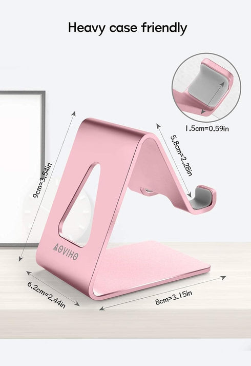 Desk Cell Phone Stand, Phone Holder, Desktop Phone Cradle Dock for iPhone 14 13 12 pro 11 X Xs max 8 7 6 6s Plus SE 5 5S Samsung All Smart Phones,...