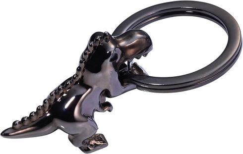 Troika K-REX – KR17-39/GM – Keyring – T-Rex, Tyrannosaurus Rex, dinosaur, dino – cast metal– shiny – gunmetal grey original...