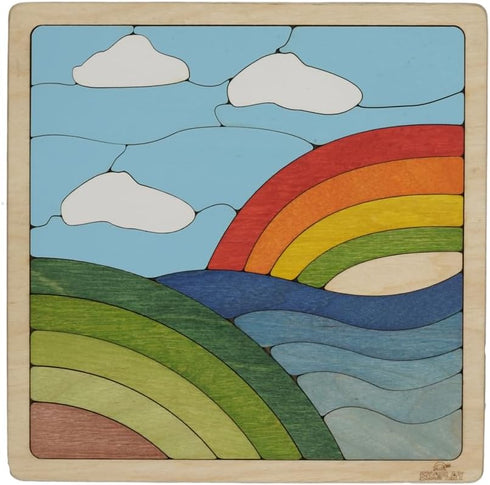 RAINBOW Puzzle for Kids | 25 Pieces Wooden Jigsaw Puzzle | Learning Toy and Gift for Boys Girls Ages 3 Years and above...