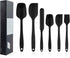 Silicone Spatula, 6 pieces Heat Resistant Rubber Spatulas Set for Baking, Cooking and Mixing Kitchen Utensils Seamless One Piece Spatula with Stai...