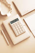 UNIONE Pocket & Desktop Beige Calculator with a Bright LCD, Dual Power Handheld Desktop. Color. Business, Office, High School...