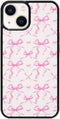 Aesthetic Pink Ribbons Bow Tie Pattern Case Compatible with iPhone 14 Pro Max Case,Pink Bows Phone Case,Custom Bow Protective Cases with Soft TPU ...