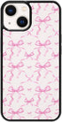 Aesthetic Pink Ribbons Bow Tie Pattern Case Compatible with iPhone 14 Pro Max Case,Pink Bows Phone Case,Custom Bow Protective Cases with Soft TPU ...