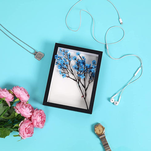 KAPIX Small Shadow Box 4x6 Picture Frame with HD Plexiglass Deep Wood Memory Box Display case for Flowers,Ticket,Memorabilia,Keepsake,Medal,Art an...