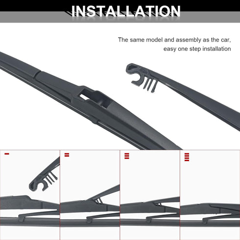 Rear Windshield Wiper Arm Blade for Do-dge Journey 2009-2018, Scion XA 2004-2006# 68040371AA, Back Window Wiper Set...