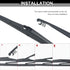 Rear Windshield Wiper Arm Blade for Do-dge Journey 2009-2018, Scion XA 2004-2006# 68040371AA, Back Window Wiper Set...