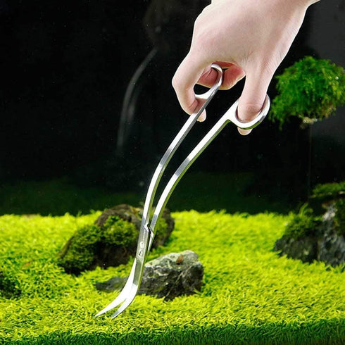 Aquarium Scissors,Aquarium Fish Tank Stainless Steel Mirror Wave Scissors,Professional Water Grass Scissors Landscape Maintenance Tools,Perfect fo...