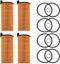 26320-3N000 Oil Filters with O-rings and Drain Plug Gaskets Compatible with Genesis G80 GV80 3.5L 2021-2023, GV70 3.5L 2022-2023, Kia Carnival 3.5...
