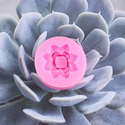 Pink Lotus Flower Silicone Molds,Fondant Candy Making Chocolate Molds,for DIY Cupcake Cake Topper Decoration Pastry and Baking Molds Bakeware...