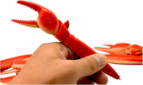 12PCS Novelty Crab Claw Pens Retractable Lobster Pens Fun Ballpoint Pens Crab Leg Pens Unique Pens With Black Ink Pen For School Supplies Birthday...