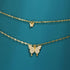 Silver Butterfly Necklace for Women Layered Rose Gold Butterfly Necklace Gold Butterfly Choker Necklace Purple Butterfly Pendant Necklace Silver B...