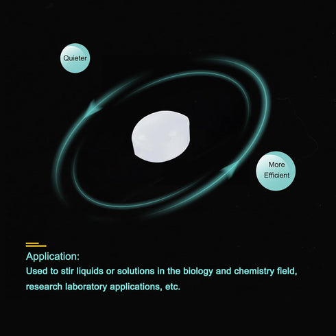 MECCANIXITY Magnetic Stirrer Mixer Stir Bar Rod 8mm(0.31") x6mm Olive Shape PTFE Coating Magnet White for Laboratory 5Pcs...