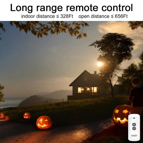 RF433 Smart Light Switch, 30A Wireless Remote LED Light Switch, 328FT Remote Control Light Switch for Ceiling Light, Garden Sprinkler Equipment an...