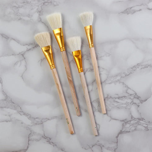 10Pcs/Set Pig Hair Wood Handle Artist Paint Brush Brush Watercolor Painting Art Supplies for Beginners and Professionals...