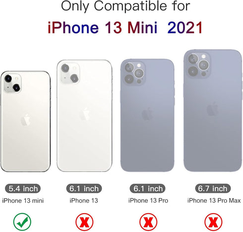 BAISRKE Compatible with iPhone 13 Mini Case,iPhone 13 Mini Case with Flowers,for Girly Women,Shockproof Floral Pattern Hard Back Cover for iPhone ...