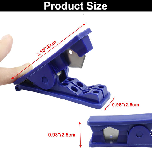 3Pcs Plastic Tubing Cutter PVC Pipe Cutter Cut up to 3/4 Inch Tube Hose Cutter Tools for Nylon PU PE PPR Nylon Rubber Tube (Blue)...