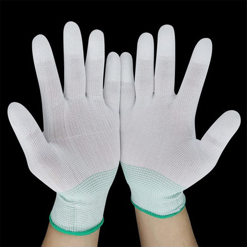 2 Pair Anti Static Antiskid Glove PU Coated Fingertip Non-slip Durable Breathable Wearable Gloves Home Gardening Cleaning Tool for Women Men, Yout...