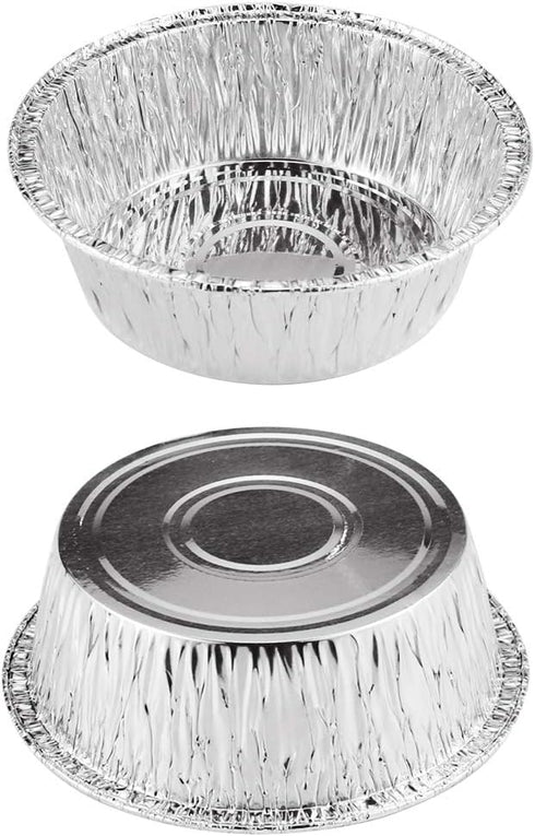 100 Pack 4" Round Tart Pie Foil Pans Disposable Pans Aluminum Foil Tart & Pie Tins Pans for Baking,Cooking,Storage or Reheating...