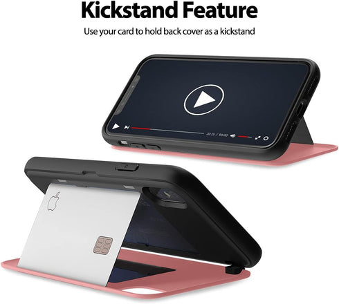 GOOSPERY Magnetic Secure Bumper Compatible with iPhone Xs/X, Card Holder Wallet Case, Easy Magnet Auto Closure Dual Layer Protection Sleek iPhone ...