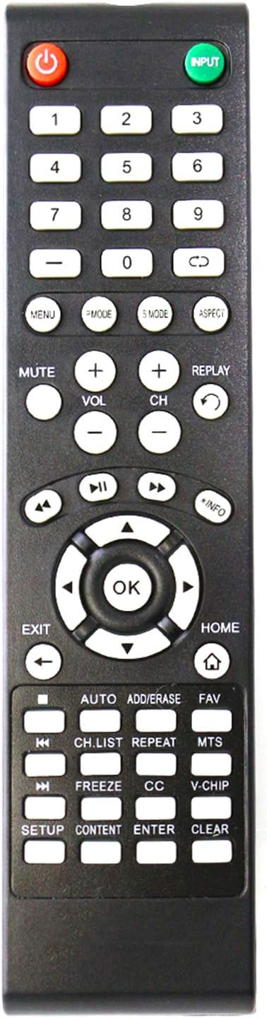 New TV Remote for Element TV LDFW406 ELCFT262 ELDFW322 ELCFW326 ELCFW329 ELDFT404 ELCFW328 ELDFW464 ELDFT465J ELDFQ501J ELEFQ501J ELGFW601 ELDFW50...