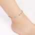HUNO Multicolor Beads Evil Eyes Ankle Barefoot Link Chain Bracelet for Women Beach Sandal Turkish Jewelry...