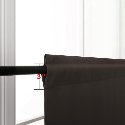KOUFALL Blackout Valance Curtains for Living Room Rod Pocket Valence for Window Chocolate Brown 52x18 Inch Length...