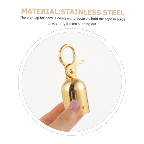 DOITOOL 5pcs Rope end Stop Crowd Control Rope Ends Rope Fittings Hooks Fencing Rope snap Rope end snap Post Queue Hooks Deck Railing Cord end snap...