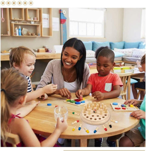 Wooden Memory Chess Matching Game: Family Board Games for Kids and Adults, Montessori Preschool Learning Educational Toy for Toddler 3 4 5 6 7 8+ ...